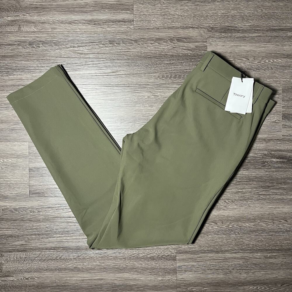 Theory Zaine SW Precision Ponte Pants Men's 33 Uniform Green Stretch NWT $225